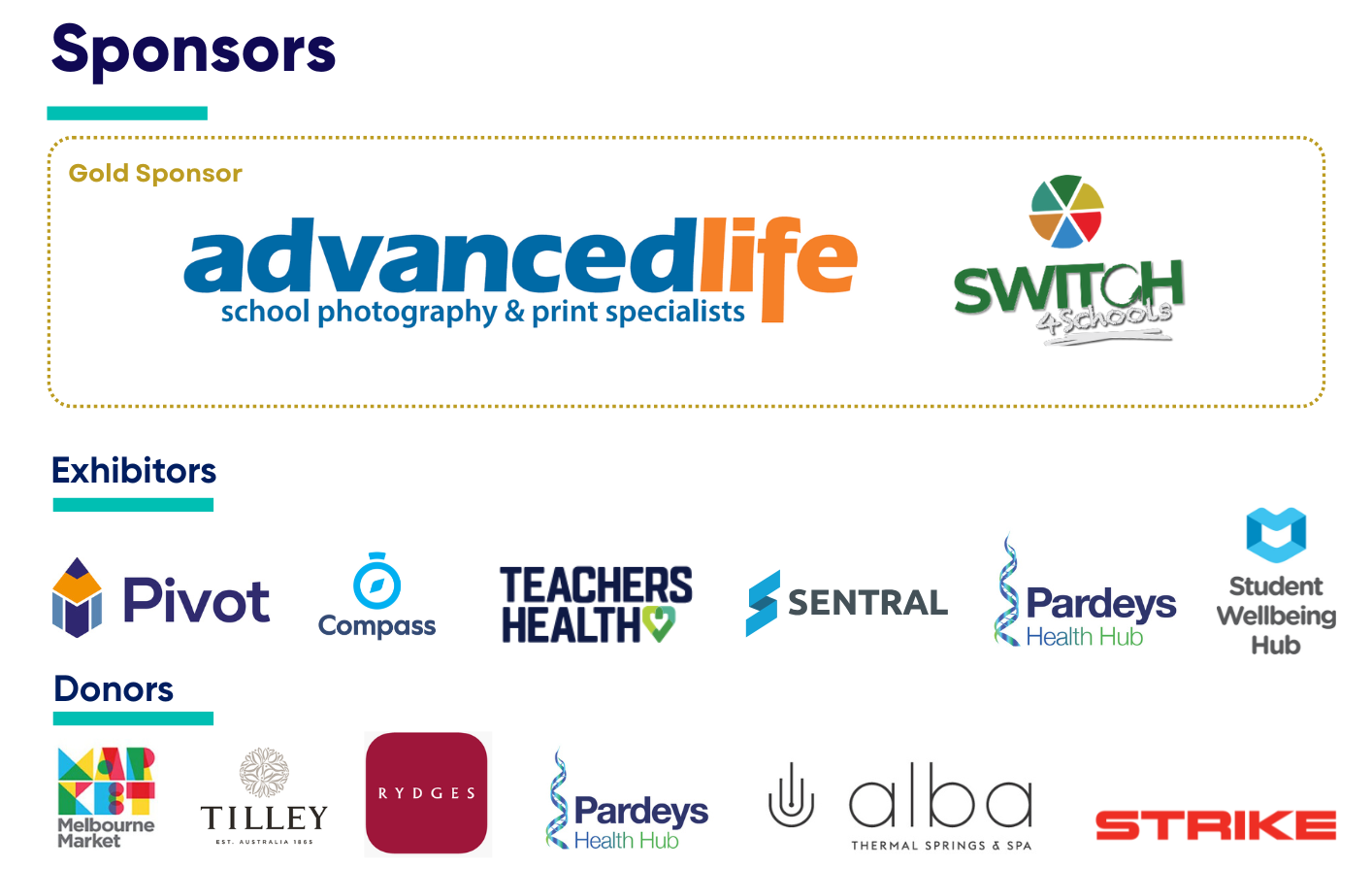 Conference sponsors logos